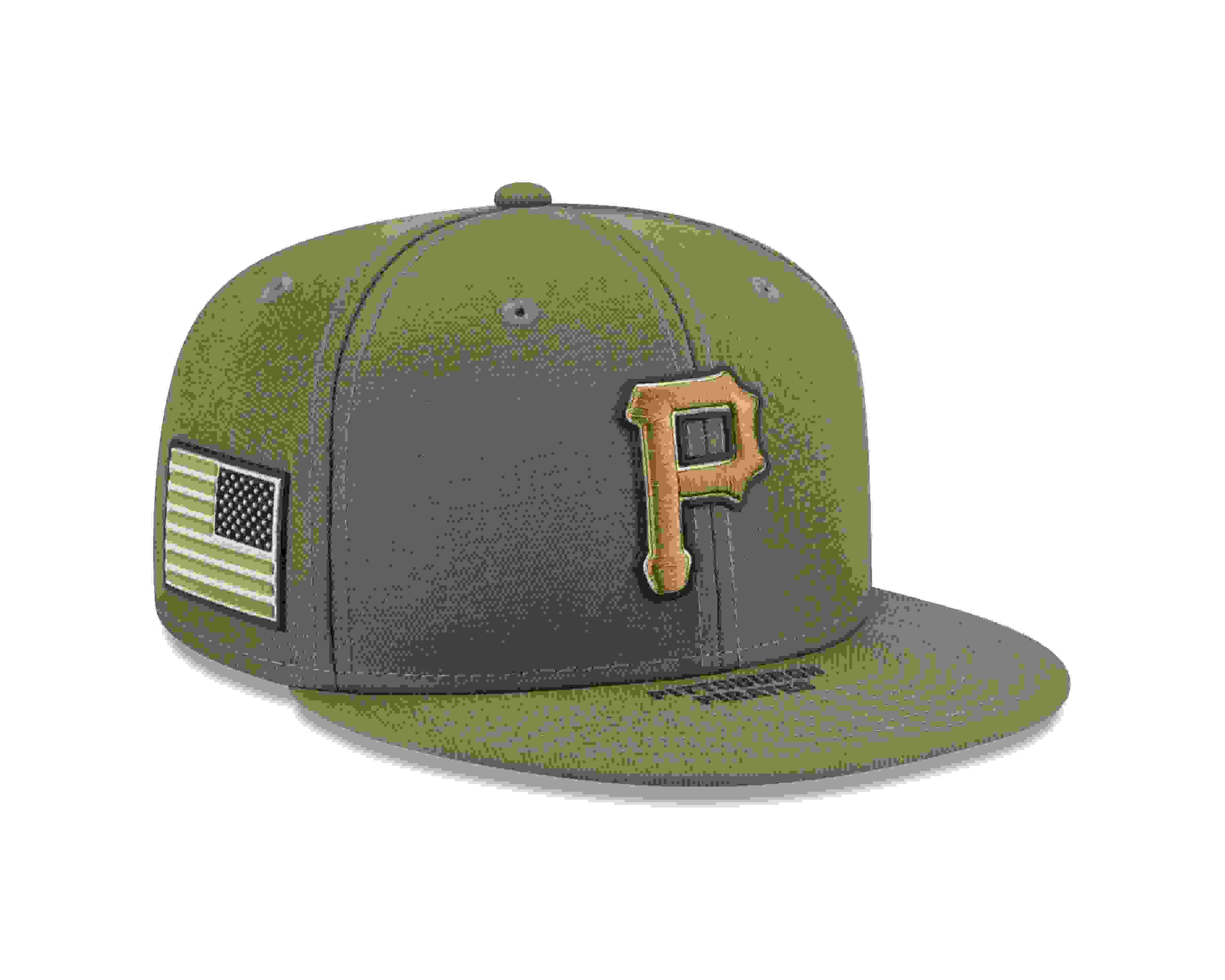 New Era Pittsburgh Pirates 9FIFTY Armed Forces Green Snapback Hat